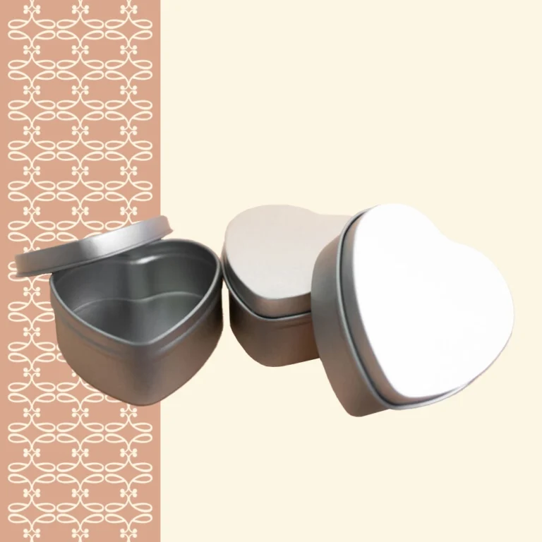 Boîte à bougie <span>Cœur en métal</span> lot de 3