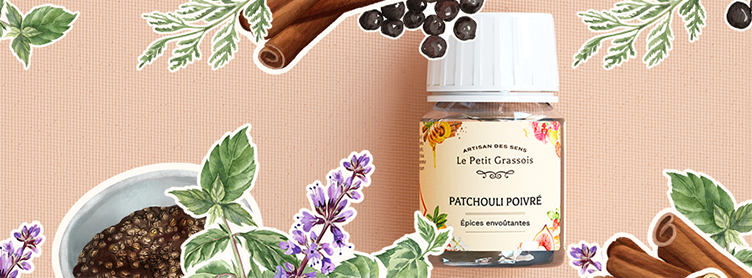 Parfum pour bougies et savons Patchouli poivré PAL