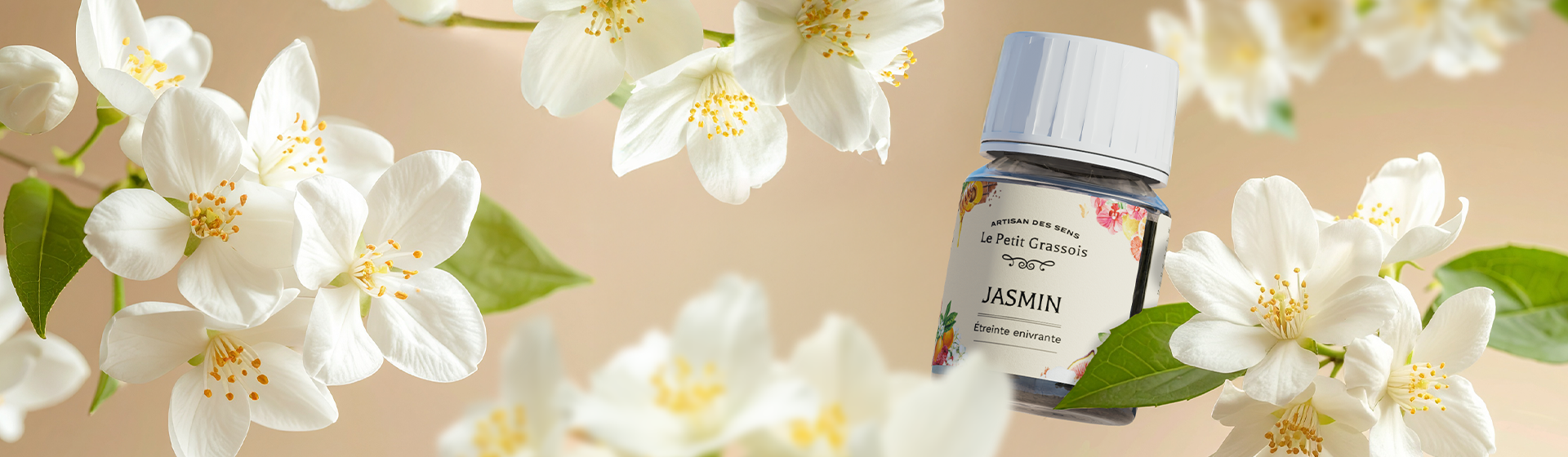 Image de fond du produit: Parfum pour bougies Jasmin 🌼