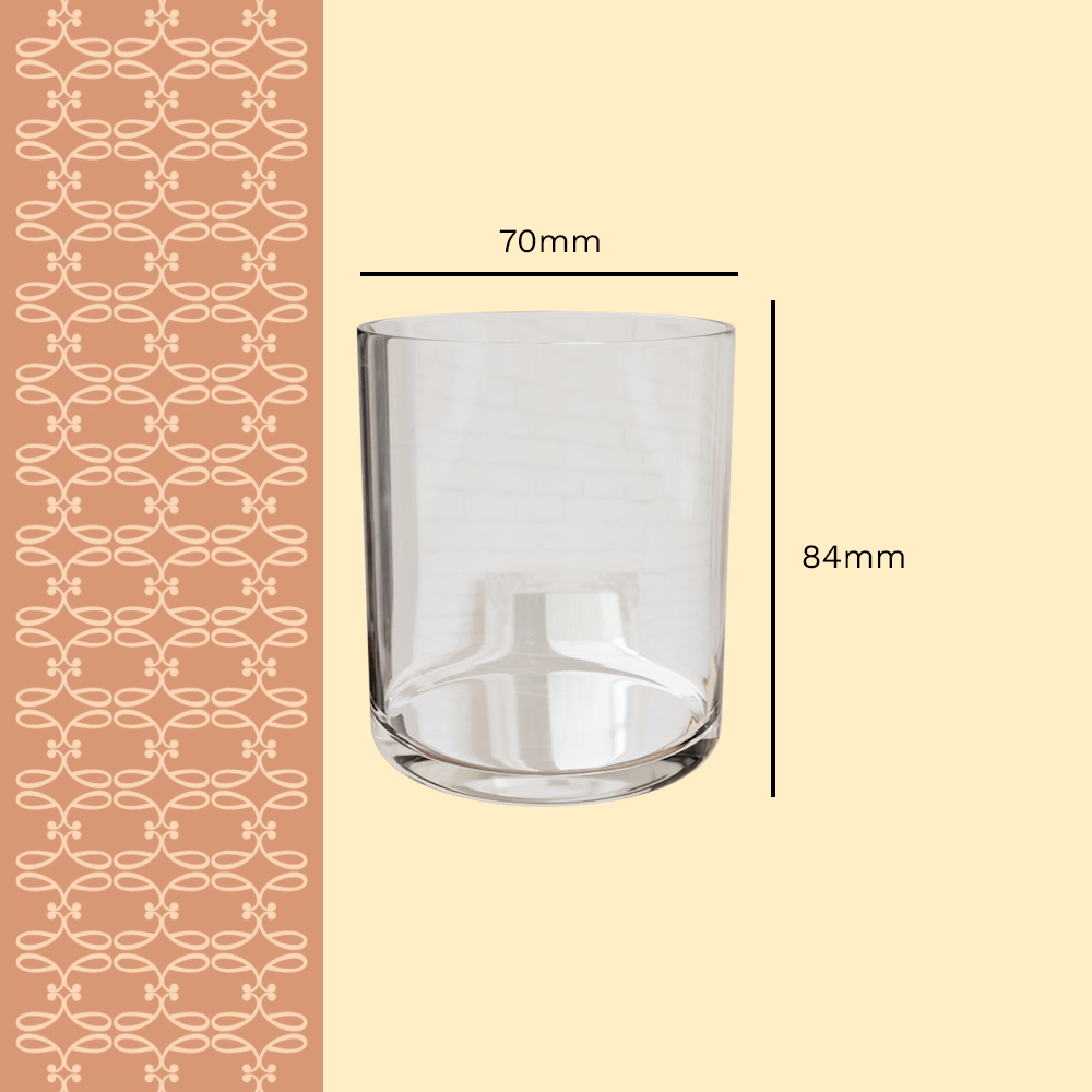 Contenant pour bougies Verre 220 ml dimensions
