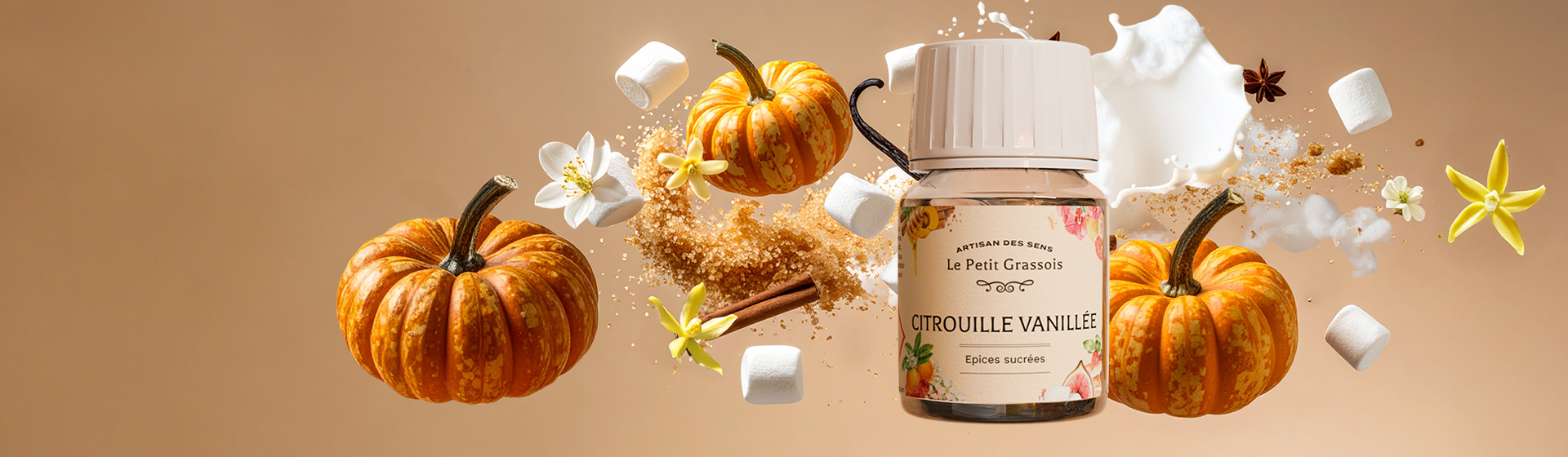 Image de fond du produit: Parfum pour bougies Citrouille vanillée