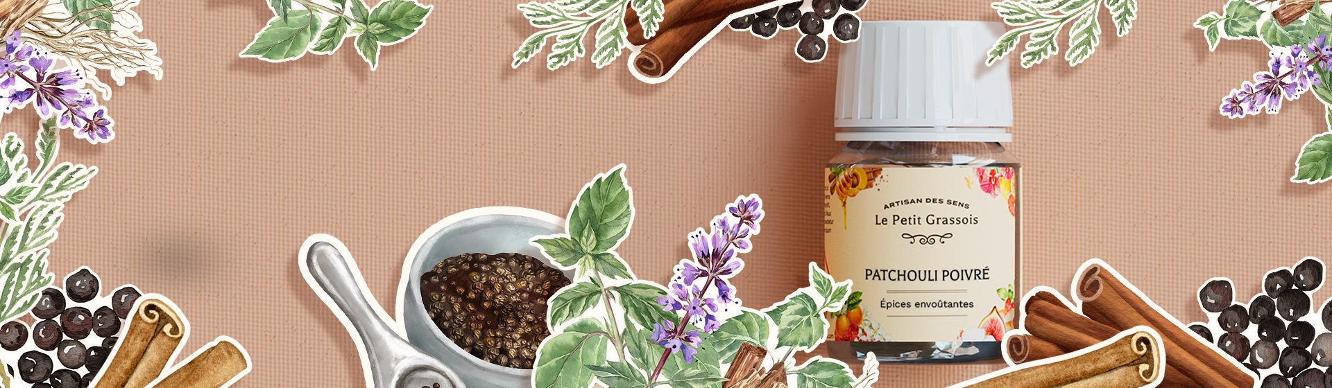 Image de fond du produit: Parfum pour bougies et savons