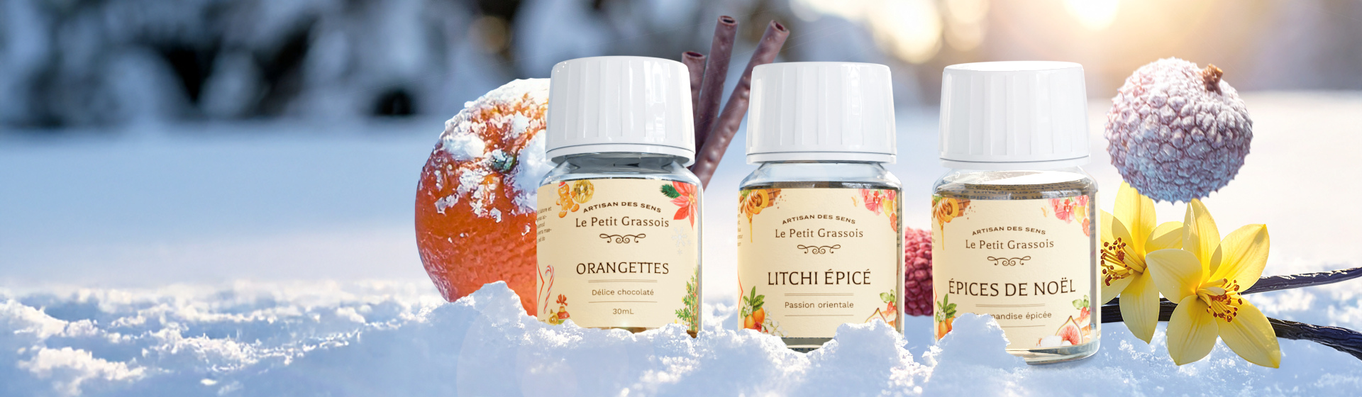 mea parfum pour bougies et savons collection Douceurs d'hiver desktop