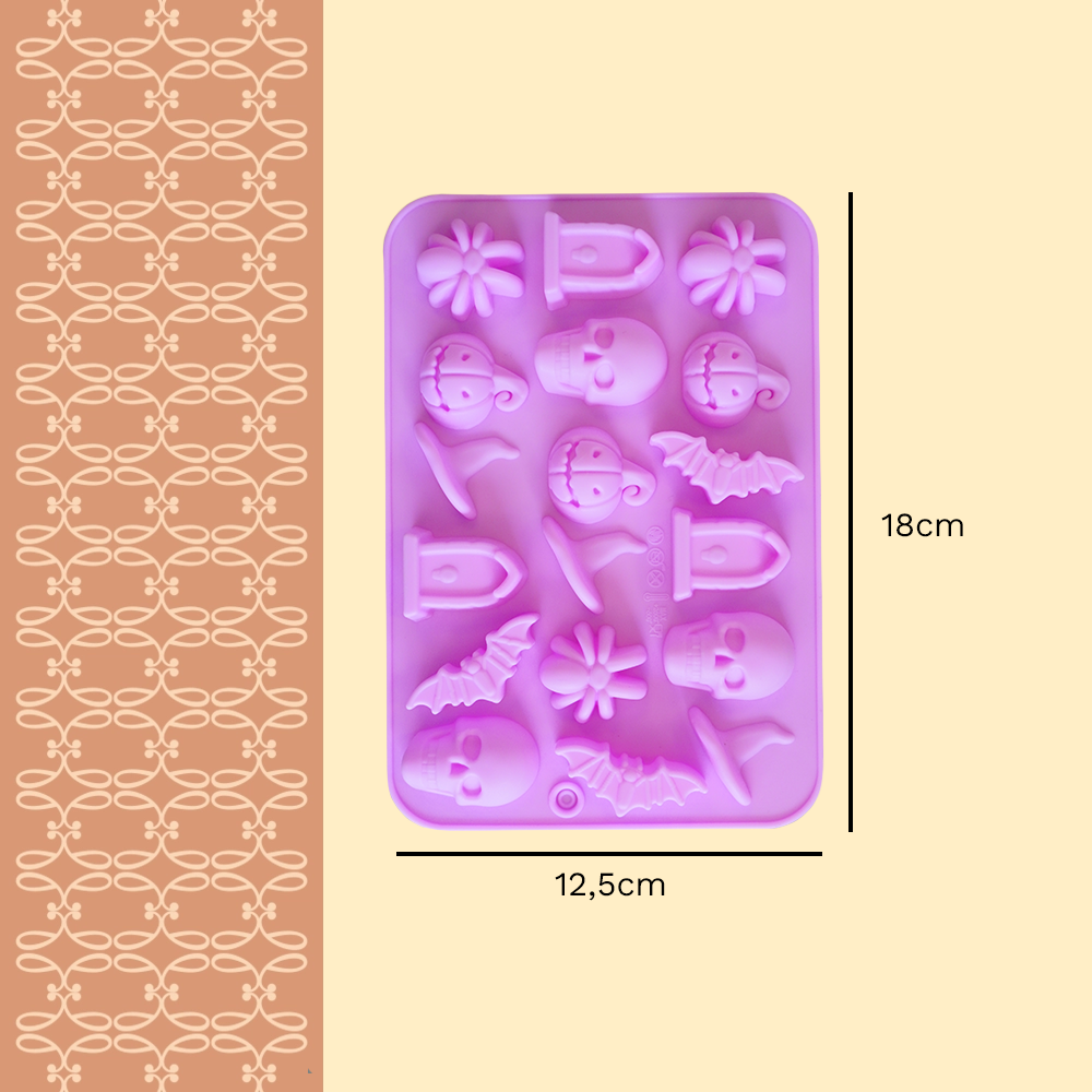 Moule en silicone Fondants Halloween FP dimensions