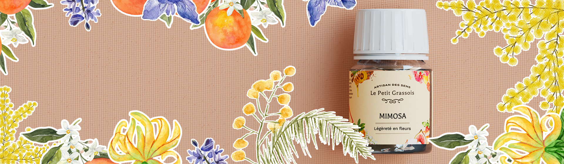 Image de fond du produit: Parfum à l'honneur pour bougies et savons : <br> Mimosa