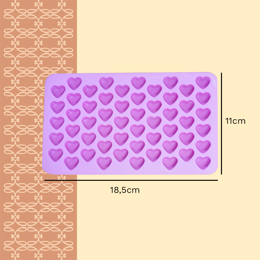 Moule silicone Petits cœurs fondants FP dimensions