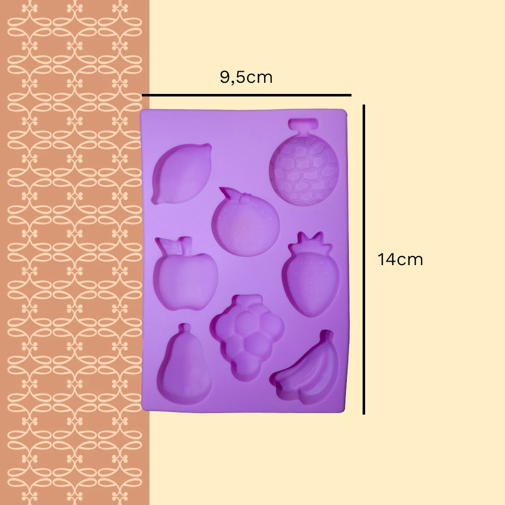 Moule silicone fondants fruits dimensions FP