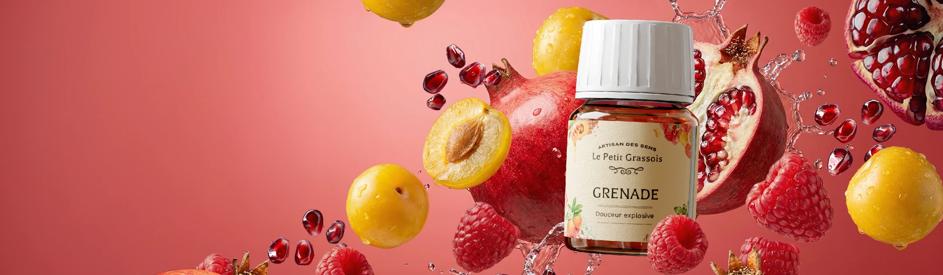 Image de fond du produit: Grenade : parfum pour bougies et savons