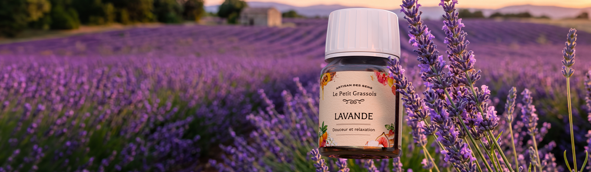 Image de fond du produit: Lavande : Parfum pour bougies 