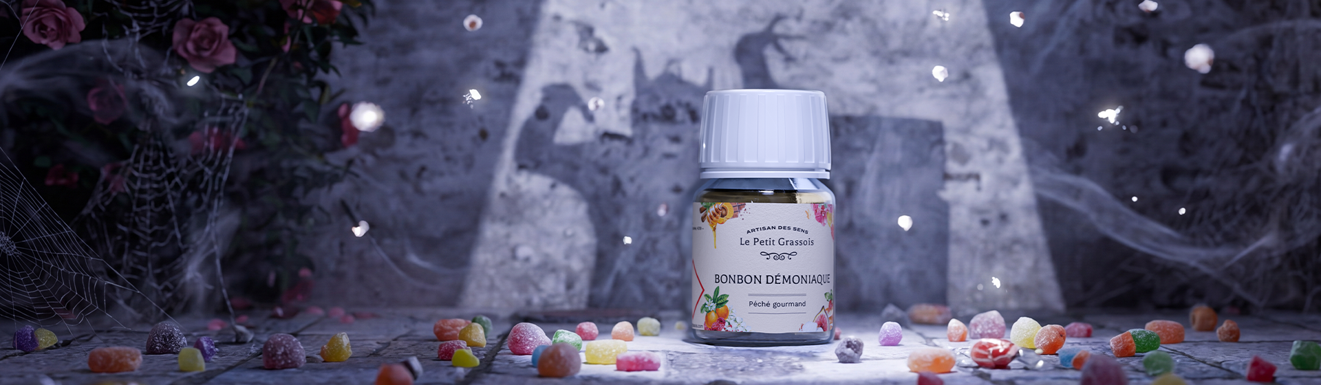 Parfum pour bouges et savons Bonbon démoniaque MEA bannière desktop