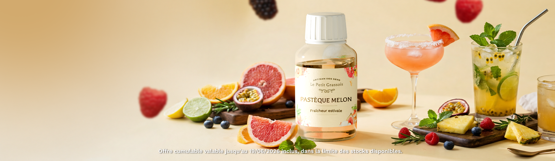 Remise 10% catégories Fruité et Boissons & cocktails desktop