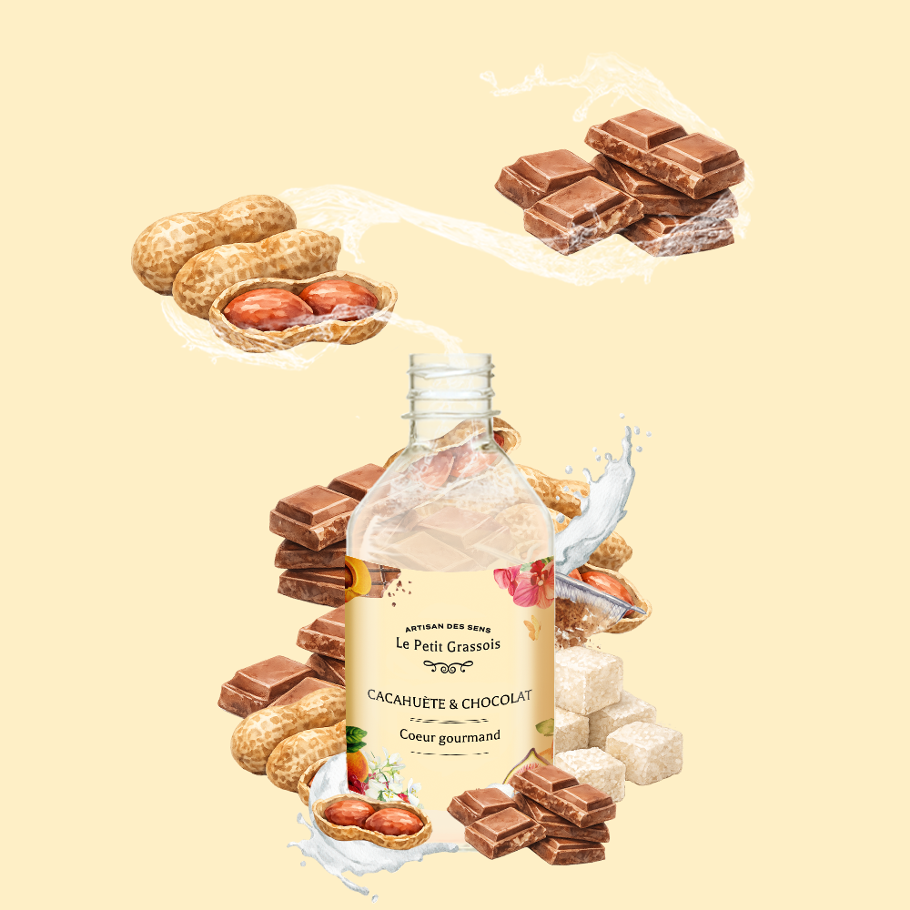 Parfum pour bougies Cacahuète & chocolat FP éclaté