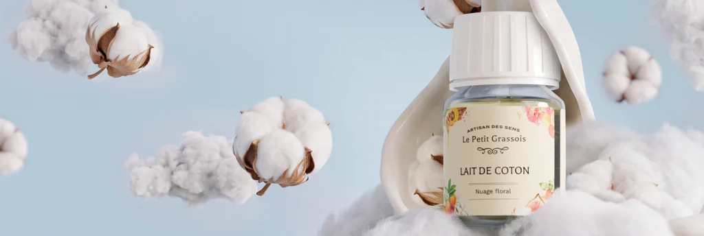 Parfum pour bougies te savons Lait de coton MEA